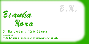 bianka moro business card